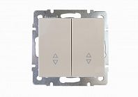 Переключатель проходной 2-кл. СП Rain IP20 крем. LEZARD 703-0388-106