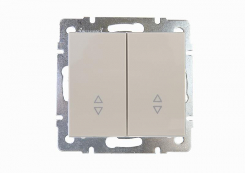 Переключатель проходной 2-кл. СП Rain IP20 крем. LEZARD 703-0388-106