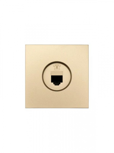 Розетка телефонная СП ZIMA IP20 евро стандарт механизм зол. LEZARD 704-3688-137