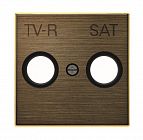 Накладка для TV-R-SAT розетки SKY античная латунь ABB 2CLA855010A1201
