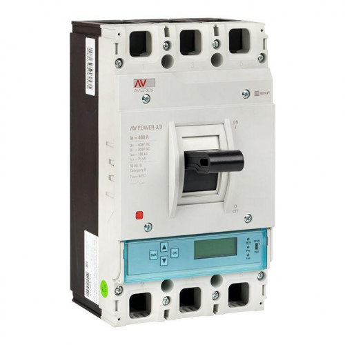Выключатель автоматический 3п 400А 50кА AV POWER-3/3 ETU6.0 AVERES EKF mccb-33-400-6.0-av фото 6