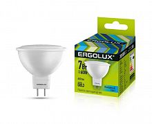 Лампа светодиодная LED-JCDR-7W-GU5.3-4000K 7Вт JCDR рефлектор матовая 4000К бел. GU5.3 220-240В Ergolux 12159