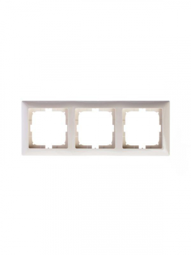 Рамка 3-м Basic с декор. накл. сл. кость ABB 2CKA001725A1486 фото 4