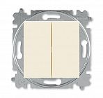 Переключатель 2-кл. СП Levit IP20 сл. кость/бел. ABB 2CHH595245A6017