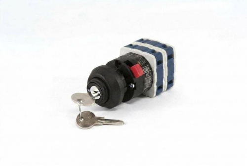 Переключатель двухпозиционный (0-1) 4 полюса 10А с ключом EMAS PSA010AK431AQ