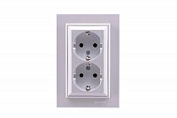 Розетка 2-я с/з СП Karea 16А IP20 жемчуж. Makel 56100082