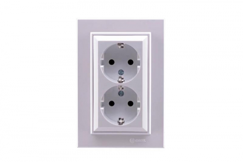 Розетка 2-я с/з СП Karea 16А IP20 жемчуж. Makel 56100082