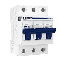Выключатель автоматический модульный 3п C 10А 6кА PRIZMA TOKOV ELECTRIC TKE-PZ60-MCBI-3-10-C