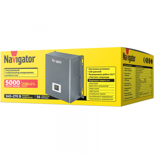 Стабилизатор напряжения 61 779 NVR-RW1-5000 Navigator 61779 фото 2