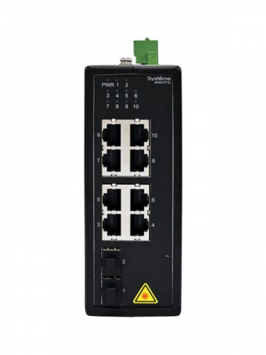 Коммутатор промышленный неуправляемый Ethernet 8х10/100/1000BaseT 2х100/1000BaseX SFP SE NSETU210T08X02A фото 3