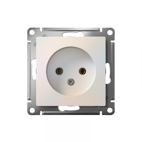 Розетка 1-м СП AtlasDesign 16А IP20 без заземл. без защ. шторок механизм жемчуж. SE ATN000441 фото 2