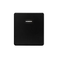 Выключатель проходной (переключатель) 1-кл. СП ROUND MIELE 10А с подсветкой оникс Kranz KR-78-0716-3