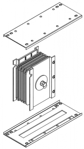 Блок соединительный 1250А Al 3L+N+PER НК IP55 IEK LB-1250A4-25-F-J