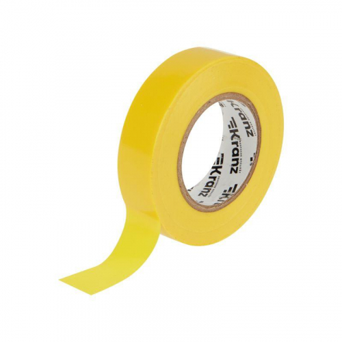 Изолента ПВХ 0.13х19мм 25м желт. (уп.5шт) Kranz KR-09-2202 фото 3