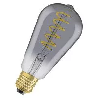 Лампа светодиодная филаментная Vintage 1906 LED CL Edison SMOKE 15 non-dim 818 5Вт тепл. бел. E27 дым. OSRAM 4058075269941