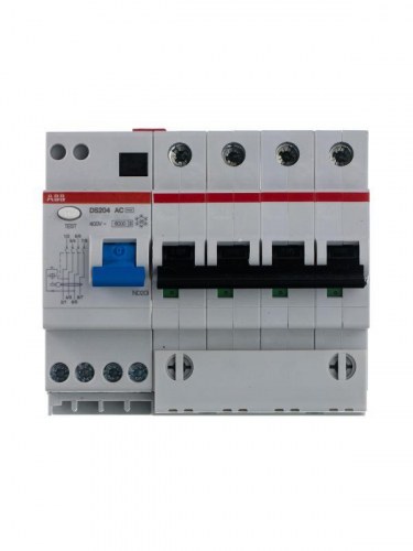 Выключатель автоматический дифференциального тока 4п C 63А 30мА тип AC 6кА DS204 8мод. ABB 2CSR254001R1634 фото 3
