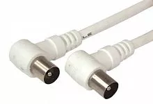 Шнур TV Plug - TV Plug 1.5м угловой бел. Rexant 18-0112