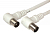 Шнур TV Plug - TV Plug 1.5м угловой бел. Rexant 18-0112
