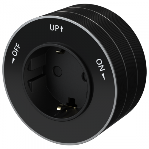 Розетка MultiTrack 16А 250В 2P+E кругл. антрацит SE MTK13001B фото 2