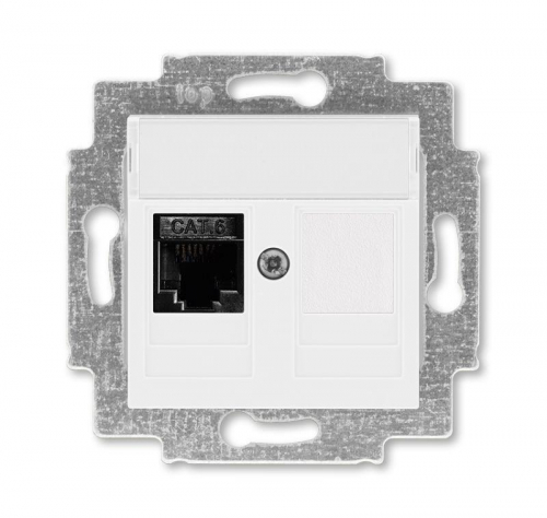 Розетка информационная Levit RJ45 кат. 6 и заглушка бел. ABB 2CHH296117A6003