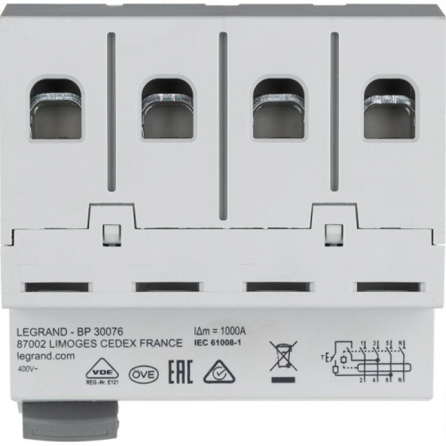 Выключатель дифференциального тока (УЗО) 4п 25А 30мА тип AC RX3 Leg 402062 фото 4