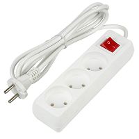 Удлинитель 3х2м без заземл. 10А Ultra S-CU3-2B WHITE бел. Uniel UL-00009994
