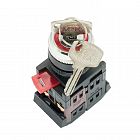 Переключатель АKS-22 черн. с замком возвратный NO+NC PROxima EKF aks-22