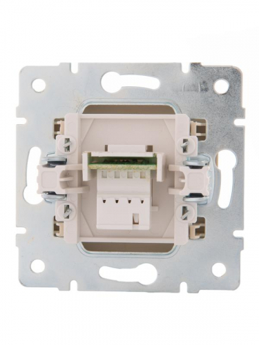 Розетка телефонная 1-м СП Karina RJ11 механизм крем. LEZARD 707-0388-137 фото 3