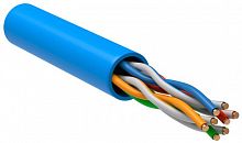 Кабель витая пара U/UTP кат.5E 4х2х24AWG solid PVC син. (305м) (м) ITK LC1-C5E04-113