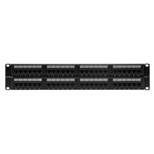 Патч-панель 19дюйм 2UCAT6 48 портов RJ45 неэкранированная DKC RN6PPU242 фото 3