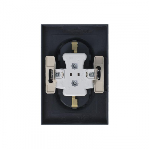 Розетка 2-м СП AtlasDesign 16А IP20 с заземл. в сборе грифель SE ATN000724 фото 2