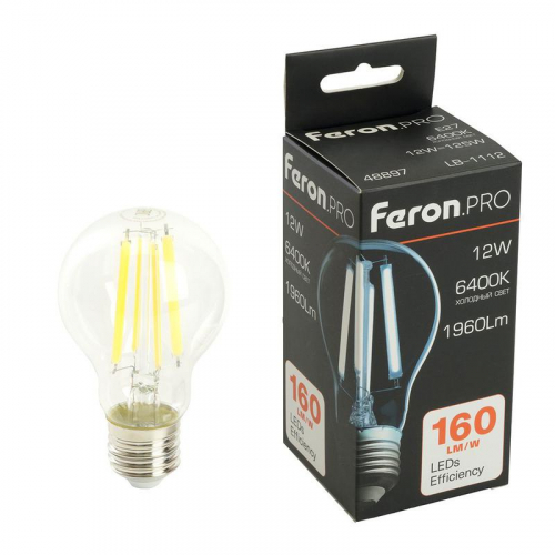 Лампа светодиодная LB-1112 12Вт 6400К E27 1960лм 175-265В FERON 48897
