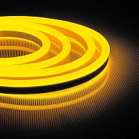 Лента светодиодная LS721 144SMD(2835)/м 12Вт/м 220В IP67 с 1 сетевым шнуром 1 заглушкой 1 коннектором в комплекте желт. (уп.50м) FERON 32715