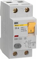 Выключатель дифференциального тока (УЗО) 2п 25А 30мА 6кА тип A ВД3-63 KARAT IEK MDV21-2-025-030