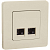 Розетка компьютерная 2-м Inspiria RJ45 кат.6 UTP механизм сл. кость IEK 673841