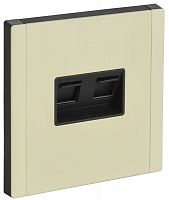 Розетка компьютерная 2-м СП FORTE&PIANO FP834M RJ45 кат.6 IP20 сл. кость IEK FP-K20-2-M-K41