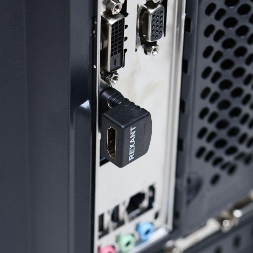 Переходник штекер HDMI - гнездо HDMI угловой Rexant 17-6805 фото 2