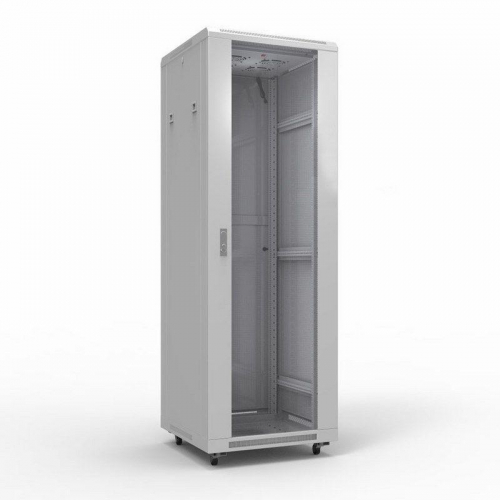 Шкаф напольный 19дюйм Standart 47U 800х800мм передняя дверь стекло задняя дверь метал. RAL7035 Rexant 04-2302 фото 7
