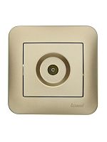 Розетка телевизионная проходная TV СП ASTI IP20 в сборе золото. LEZARD 7081-3636-129
