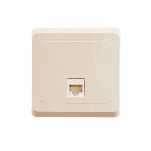 Розетка компьютерная 1-м СП Этюд RJ45 кат.5E крем. SE KOMC-001K фото 4