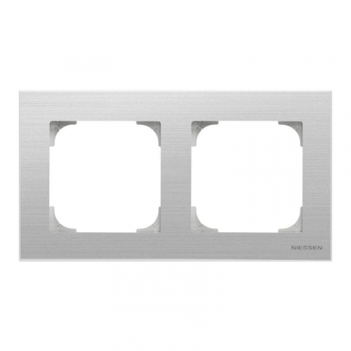 Рамка 2-м Sky нерж. сталь ABB 2CLA857200A1401