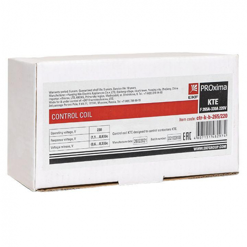 Катушка управления КТЭ F 265А-330А 220В EKF ctr-k-b-265/220 фото 8
