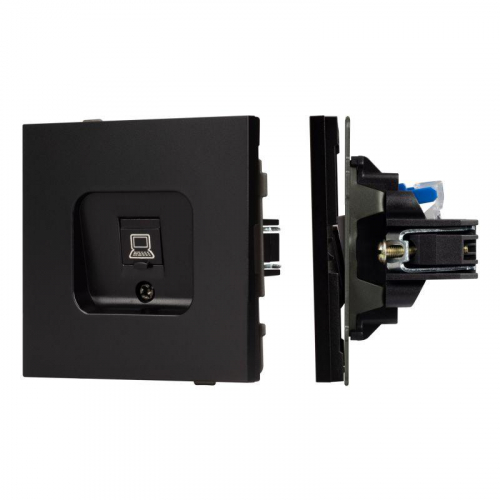 Розетка компьютерная SCT-TENDO-MPC1-PL-BK RJ45 кат.6 механизм Arlight 054104