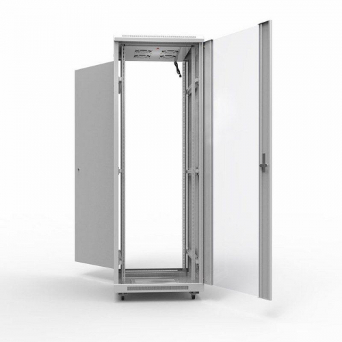 Шкаф напольный 19дюйм Standart 22U 600х800мм передняя дверь стекло задняя дверь металл RAL7035 Rexant 04-2314 фото 6