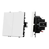 Выключатель проходной 2-кл. SWT-NOBE-MKP2-SFPL-WH 10А 230В механизм Arlight 054242
