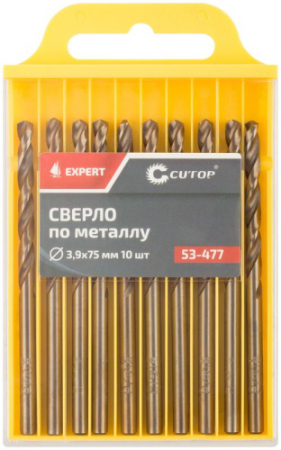 Сверло по металлу ЭКСПЕРТ/EXPERT 3.9х75мм (уп.10шт) Cutop 53-477 фото 3