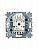 Выключатель 2-кл. СП Levit IP20 серебр./дым. черн. ABB 2CHH590545A6070