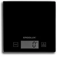 Весы кухонные ELX-SK01-С02 до 5кг 150х150мм черн. Ergolux 13598