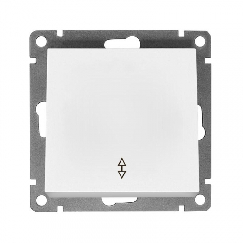 Переключатель проходной 1-кл. СП Афина 10А IP20 механизм бел. Universal A0025
