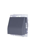 Вывод кабеля СП VESNA IP20 механизм графит. LEZARD 742-3488-197